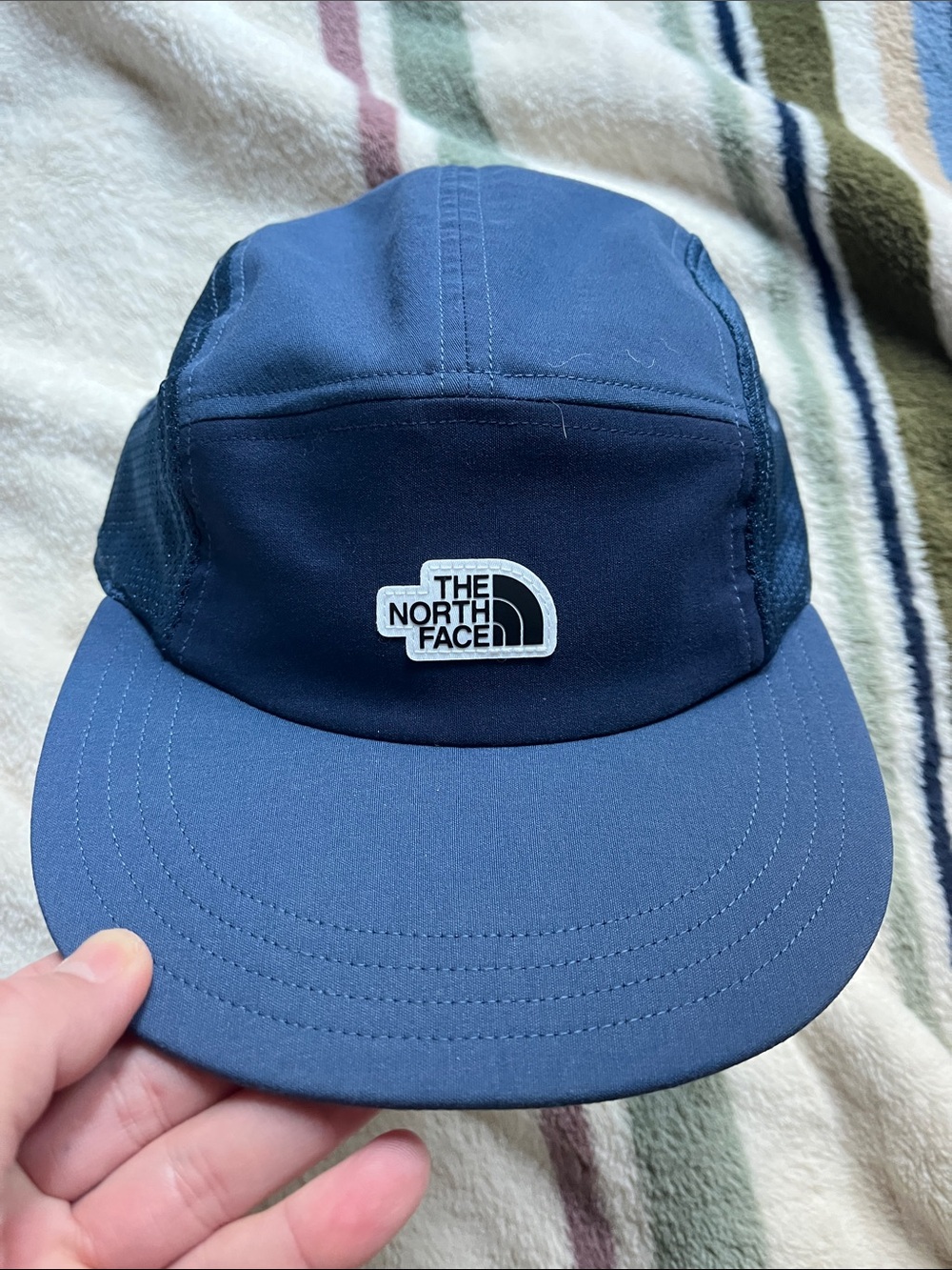 The North Face Men's Dark Blue Five-Panel Logo Cap
